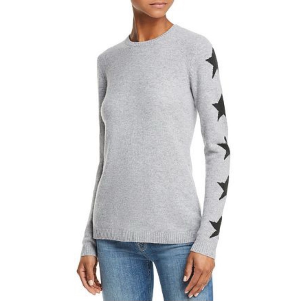 Aqua cashmere star sleeve sweater